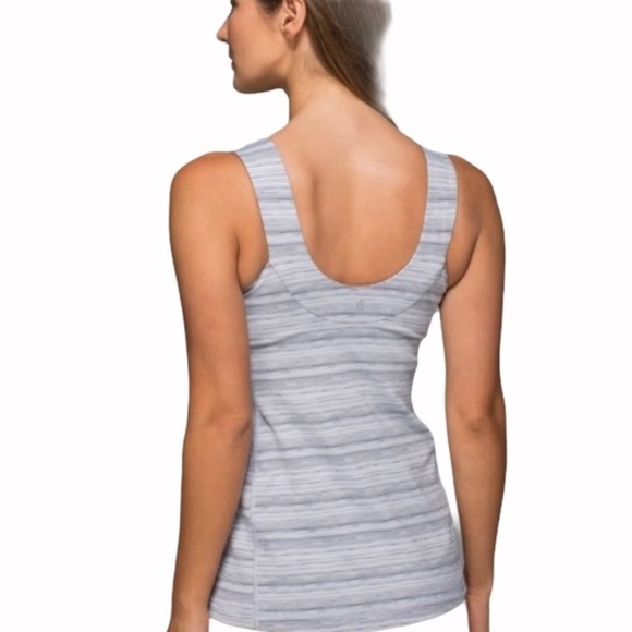 LULULEMON Space Dyed Grey Scoop Neck Tank Top 8 - Picture 2 of 8